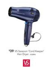 Vs Sassoon - Cord Keeper 2000 Hair Dryer offers at $39 in Harvey Norman