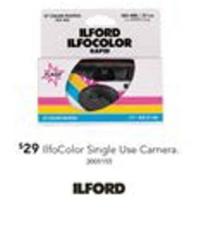 Ilford - Ilfocolor Single Use Camera offers at $29 in Harvey Norman