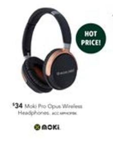 Moki - Pro Opus Wireless Headphones offers at $34 in Harvey Norman