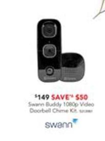 Swann - Buddy 1080p Video Doorbell Chime Kit offers at $149 in Harvey Norman