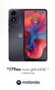 Motorola - G04 4g 64gb - Black offers at $179 in Harvey Norman