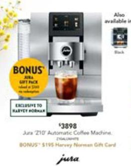 Jura - Z10 Automatic Coffee Machine - Aluminium White offers at $3898 in Harvey Norman