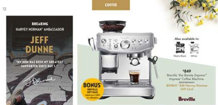 Coffee Machine offers at $849 in Harvey Norman