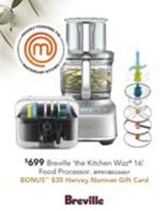 Breville - The Kitchen Wizz 16 Food Processor - Brushed Stainless Steel offers at $699 in Harvey Norman