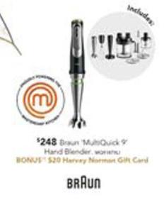 Braun - Multiquick 9 Stick Blender offers at $248 in Harvey Norman