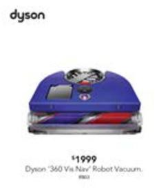 Dyson - 360 Vis Nav Robot Vacuum offers at $1999 in Harvey Norman