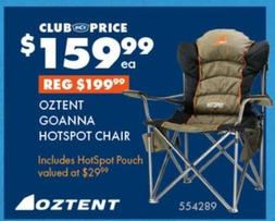 Oztent - Goanna Hotspot Chair offers at $159.99 in BCF