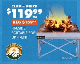 Fireside Portable Pop Up Firepit offers at $119.99 in BCF