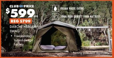 Tents offers at $599 in BCF