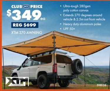 Xtm - - 270 Awning offers at $349 in BCF