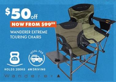 Outdoor chairs offers at $99.99 in BCF