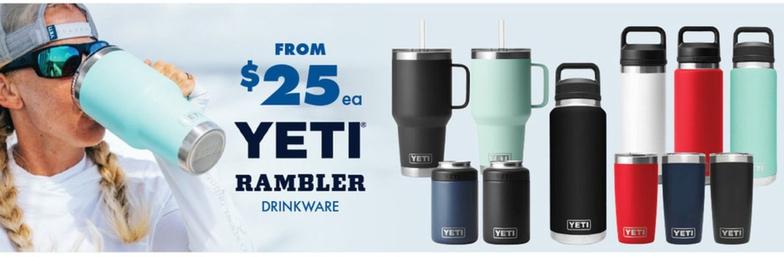 Yeti - Rambler Drinkware offers at $25 in BCF