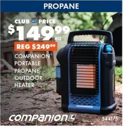 Companion - Portable Propane Outdoor Heater offers at $149.99 in BCF