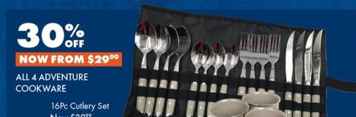 All 4 Adventure Cookware - 16pc Cutlery Set offers at $29.99 in BCF