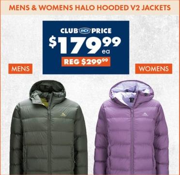 Mens & Womens Halo Hooded V2 Jackets offers at $179.99 in BCF