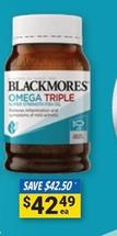 Blackmores - Omega Triple Super Strength Fish Oil 150 Capsules offers at $42.49 in Cincotta Chemist