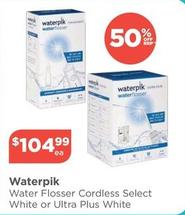 Waterpik - Water Flosser Cordless Select White Or Ultra Plus White offers at $104.99 in Your Local Pharmacy