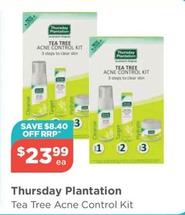 Thursday Plantation - Tea Tree Acne Control Kit offers at $23.99 in Your Local Pharmacy