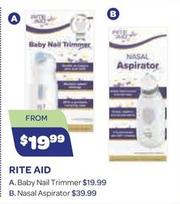Rite Aid - Baby Nail Trimmer  offers at $19.99 in Health Save