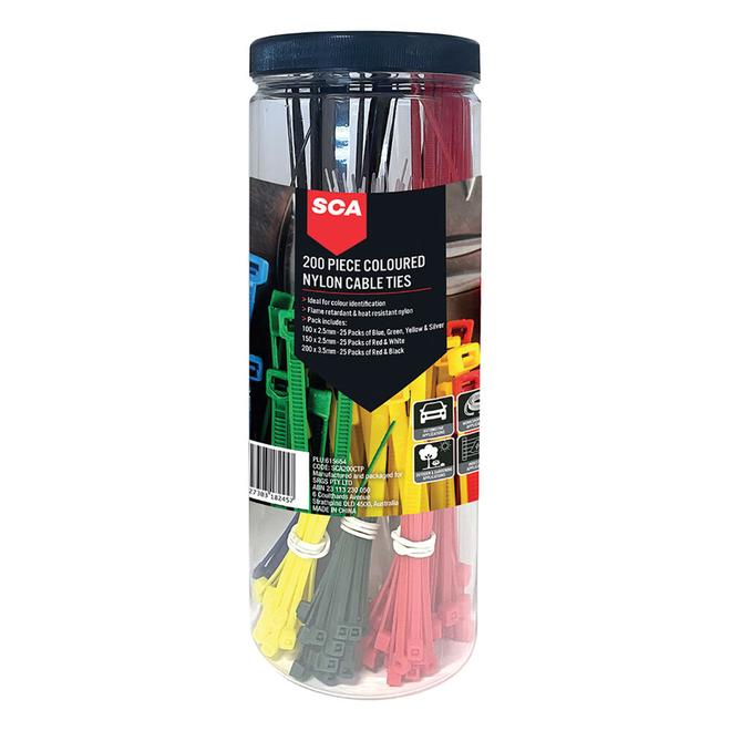 SCA Cable Ties - Assorted, 200 Piece offers in Supercheap Auto