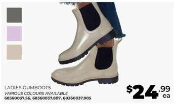 Ladies Gumboots Various Colours Available offers at $24.99 in Prices Plus