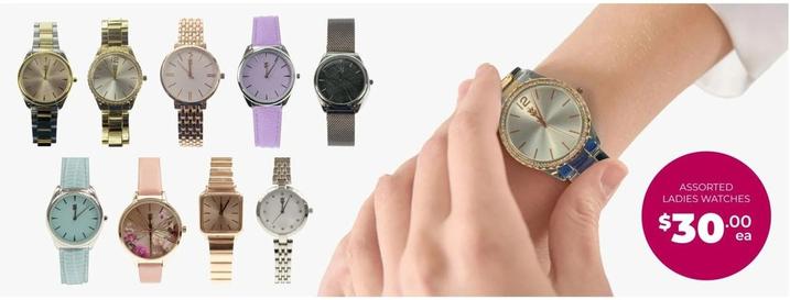 Assorted Ladies Watches offers at $30 in Prices Plus