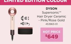 Dyson - Supersonic Hair Dryer Ceramic - Pink/rose Gold offers at $649 in Bing Lee