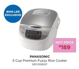 Panasonic - 5 Cup Premium Fuzzy Rice Cooker offers at $189 in Bing Lee