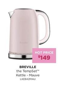 Breville - The Tempset Kettle - Mauve offers at $149 in Bing Lee