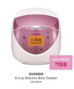 Cuckoo - 6 Cup Electric Rice Cooker offers at $159 in Bing Lee