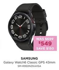Samsung - Galaxy Watch6 Classic Gps 43mm offers at $549 in Bing Lee