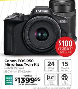 Mirrorless camera offers at $1499.95 in Ted's Cameras