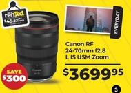 Canon - Rf 24-70mm F2.8 L Is Usm Zoom offers at $3699.95 in Ted's Cameras