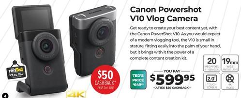 Camera offers at $649.95 in Ted's Cameras