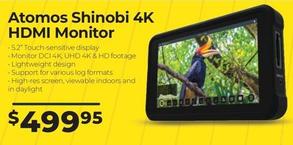Atomos - Shinobi 4k Hdmi Monitor offers at $499.95 in Ted's Cameras