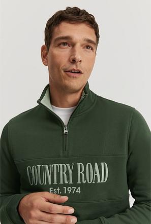 Verified Australian Cotton Half Zip Heritage Sweat offers at $149 in Country Road