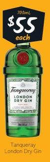 Tanqueray - London Dry Gin offers at $55 in Cellarbrations
