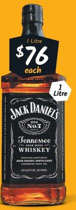 Jack Daniels - Old No.7 Tennessee Black Label Whiskey offers at $78 in Cellarbrations
