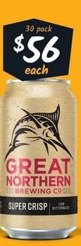 Great Northern - Super Crisp Block Cans 375ml offers at $56 in Cellarbrations