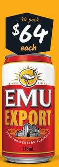 Emu Export - Block Cans 375ml offers at $64 in Cellarbrations