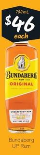 Bundaberg - Up Rum offers at $46 in Cellarbrations