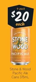 Stone & Wood - Pacific Ale Cans 375ml offers at $20 in Cellarbrations