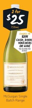 Mcguigan - Single Batch Range offers at $25 in Cellarbrations