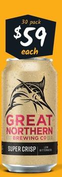 Great Northern - Super Crisp Block Cans 375ml offers at $59 in Cellarbrations