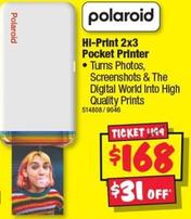 Polaroid - Hi-Print 2x3 Pocket Printer offers at $168 in JB Hi Fi