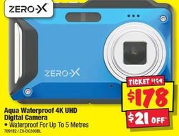 Zero-X - Aqua Waterproof 4K UHD Digital Camera offers at $178 in JB Hi Fi