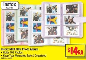 Fujifilm - Instax Mini Film Photo Album offers at $14 in JB Hi Fi