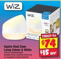Wiz - Squire Dual Zone Lamp Colour & White offers at $74 in JB Hi Fi