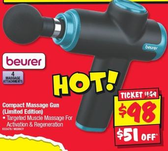 Beurer - Compact Massage Gun (Limited Edition) offers at $98 in JB Hi Fi
