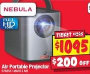 Nebula - Air Portable Projector offers at $1095 in JB Hi Fi